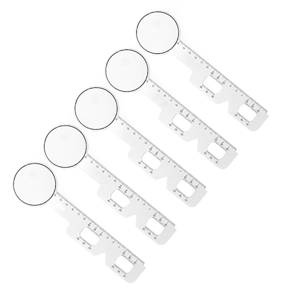 5 stk PD lineal Pupilafstandsmåler Pupillometer Plast PD målelineal til øje