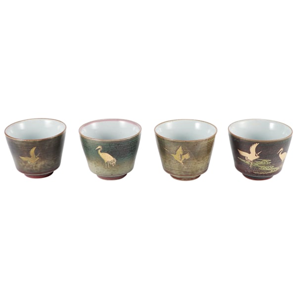4 st retro ugnsbakad teservis i japansk stil, keramik Kung Fu tekanna, dricksglas #2