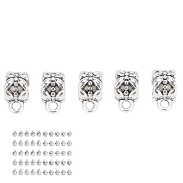 50 st skäggpärlor hårflätningspärlor antik silver metallfinish måttlig storlek utsökta dreadlockspärlor