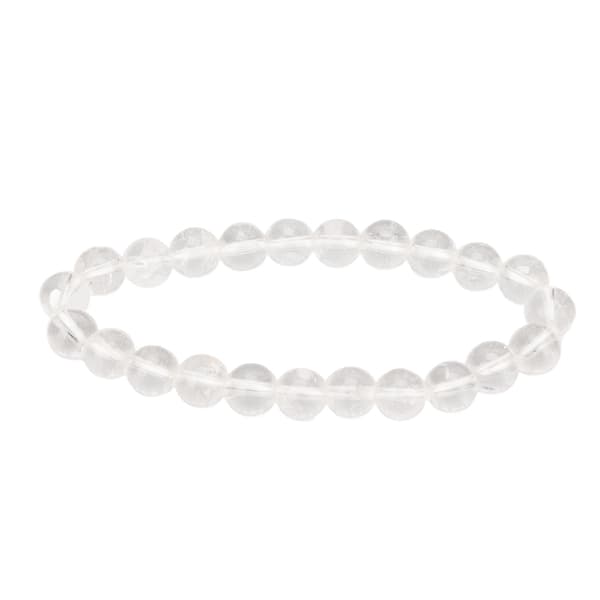 8 mm pärlarmband helande elastisk stretch meditationspärlarmband för kvinnor män vit