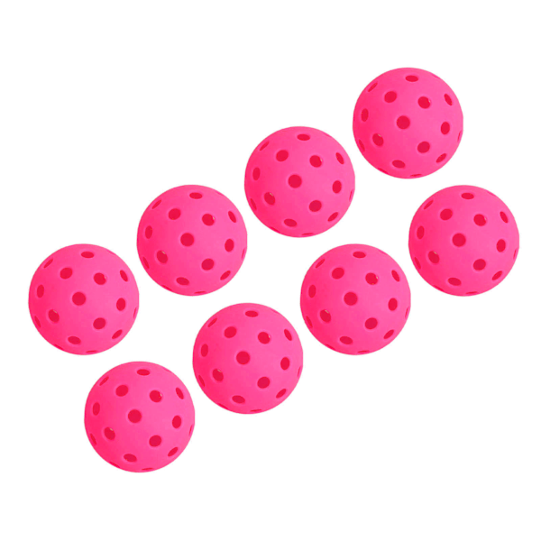 12 st 74 mm 40 hål Pickleballs PE-plast Hög elasticitet Pickleball Utomhus Hålbollar Rosa
