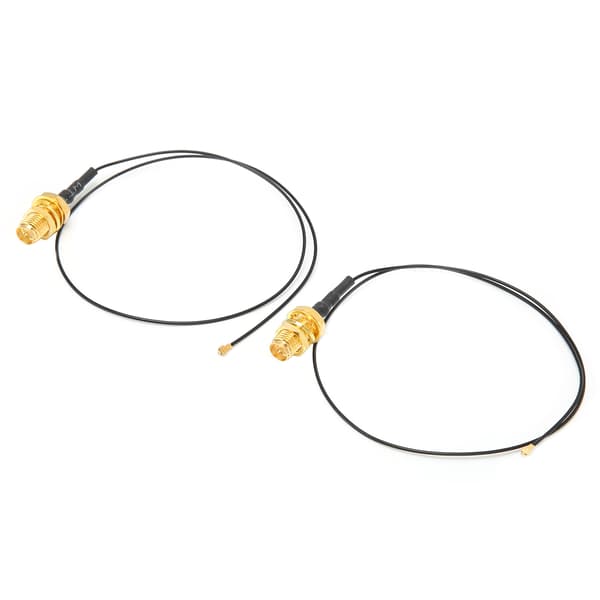2 stk. IPEX 4 til RPSMA hun-kabel Omnidirektionel ledning til M.2 WiFi Bluetooth ekstern antenne