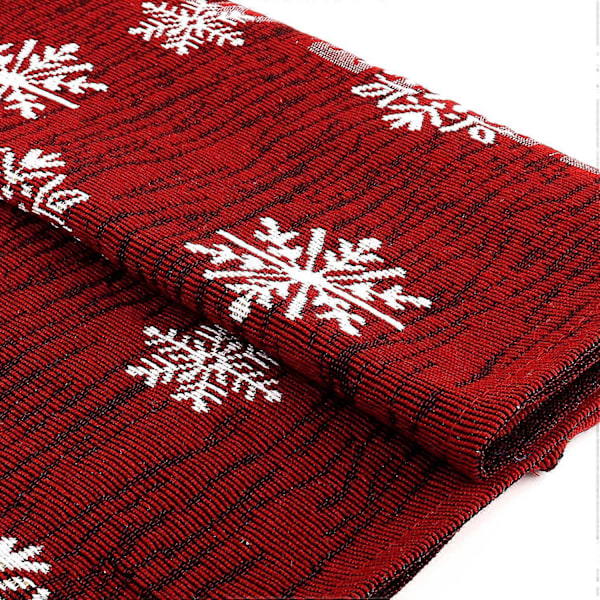 2-pack Julbordslöpare Snöflinga Snögubbe Bordslöpare för Julhelgens Kök Matsalsbord Dekoration, 33 x 183 cm