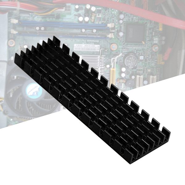 M.2 SSD 2280 PCIE Solid State Drive Heat Sink Cooling Fine 70x22x6mm til desktops Sort