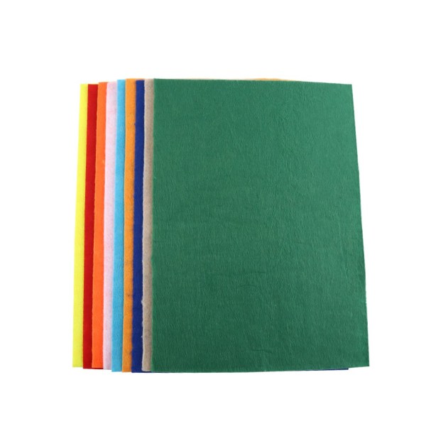 10 kpl sekoitettuja satunnaisia ​​värejä kuitukangas Neliönmuotoinen huopalevy ompeluun askartelu 20*30cm