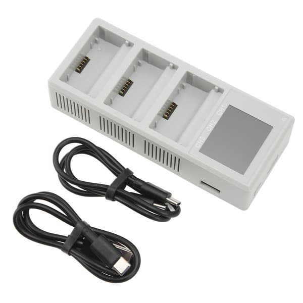 Drone Batteri Opladningshub 2-vejs Understøtter 3 Batterier USB LCD-skærm Batterioplader til DJI Mini 3 Pro Mini 3