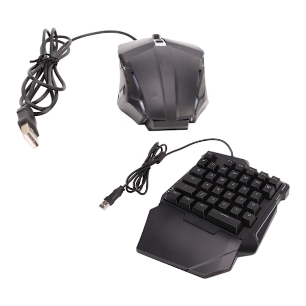 Enhandstangentbord Musset Set 35 nycklar RGB-bakgrundsbelysning Maskiner Mini Bärbar speltangentbord för bärbar dator