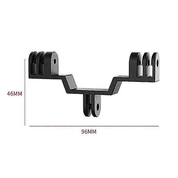 Kamerahållare Fäste Dubbelstativfäste Tripod Adapter Expansion kompatibel med Go Pro Hero 10 9 8 7 6 Sports-B16