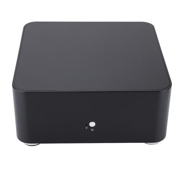 Mini ITX Datorfodral Aluminiumlegering HTPC-fodral Mini PC Datorfodral (L80 Svart USB2.0)