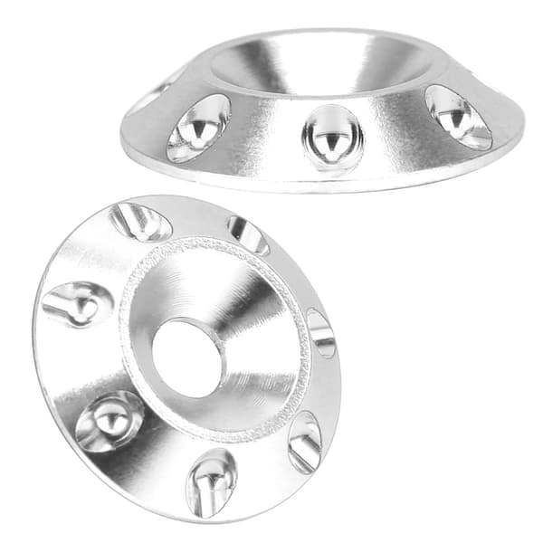 2st Bakre Vingpackning Förstärker Bakre Skydd Universal Del Passar för 1/10 Terrängracingbil (Silver)
