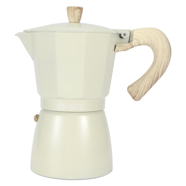 Åttekantet aluminiums kaffekanne Vannkoker Kaffetrakter Moka Pot for Home Coffee Shop Svak Gul300ML