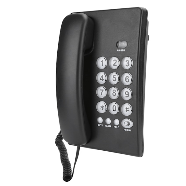 KXT504 Bærbar familievirksomhed Kontor Fast fastnet blitzfunktion Telefon ABS Sort
