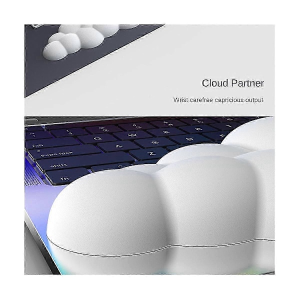 Cloud Keyboard Håndledsstøtte Blødt Læder Memory Foam Håndledsstøtte Pude kompatibel med Let Skrivning Smertelindring