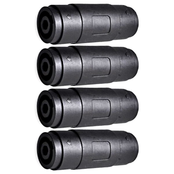 4-stifts högtalar-/förstärkar Speakon hona till hona kontaktkoppling (4-pack)