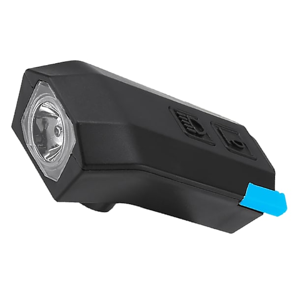 Sykkellys med hornfunksjon USB oppladbar LED frontlykt tilbehør for sykling om natten Blå