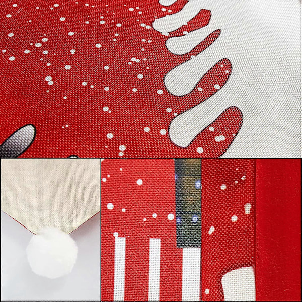 Julstolsöverdrag Set om 4, Juldekoration för Matsal Snögubbe Stolsöverdrag, Uppgraderad Större Storlek 20(B) x31.5(H) Julstolsöverdrag, Helg