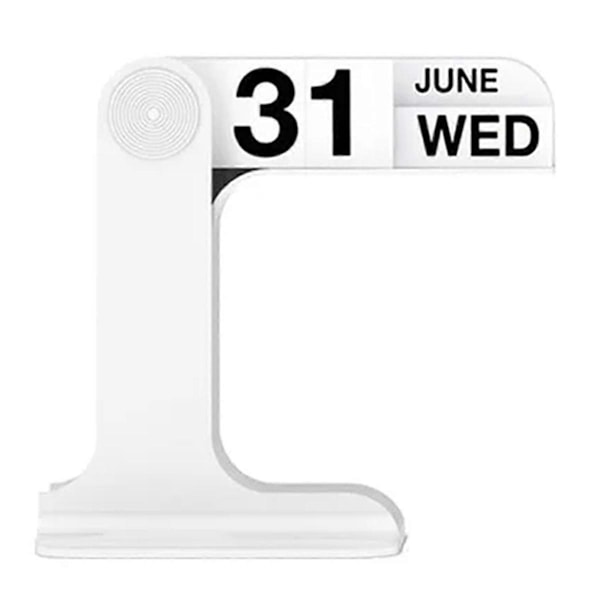 Vendbar Kalender Roterbar Skrivebordskalender for Stue Hvit