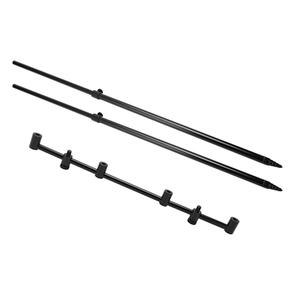 Fiske Spöfäste 2 Sektioner Teleskopisk Aluminiumlegering Fiske Spö Stöd med Universalgänga för Utomhusfiske 2x60cm Mark