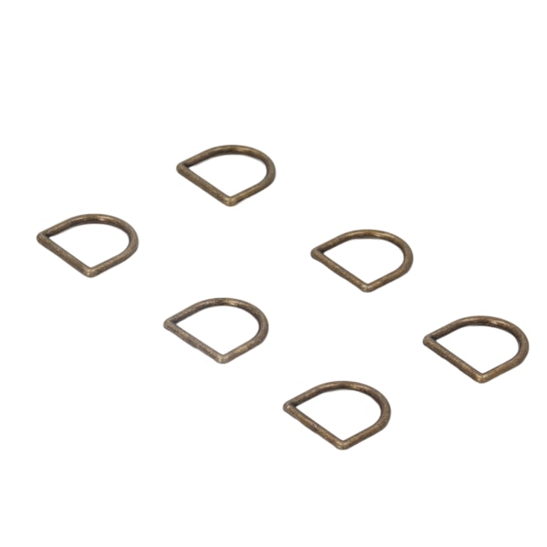 60 stk Metal D-ringe Stærke bærende anti-rust sømløs grænseflade Zinklegering Bronze D-spændeclips til gør-det-selv bælter