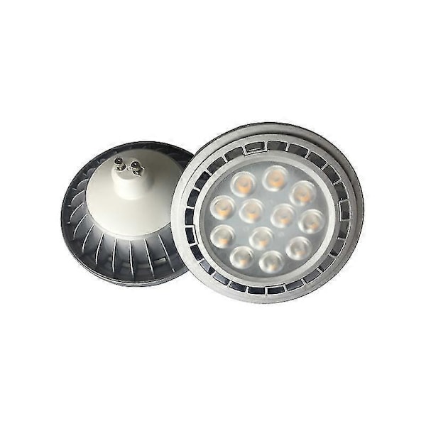 LED Lys AR111 Støpt Aluminiumskall ES111 Spotlight, 12W 85-265V, 3030 LED Chips Varmhvit3000K