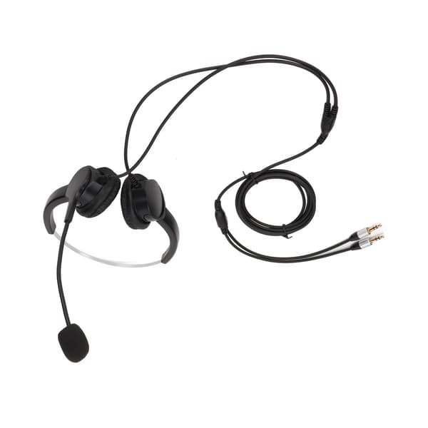 Call Center Headset Dobbelt 3,5 mm stik Hørebeskyttelse Støjreducerende mikrofon Computer Headset