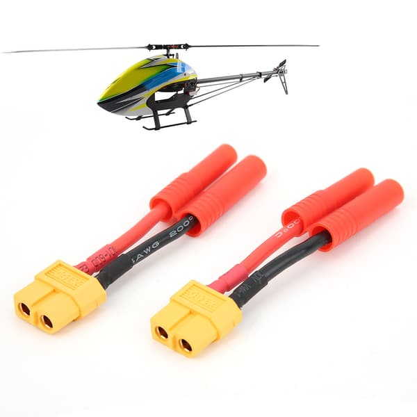XT60 han til 4.0 afskærmet balanceforbindelse opladningskabel til RC helikopter lithium polymer batteri sort rød