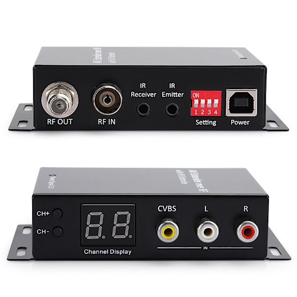 Digital Set Top TV Box RF AV Extender Repeater Adapter TV Modulator (US 110-240V)