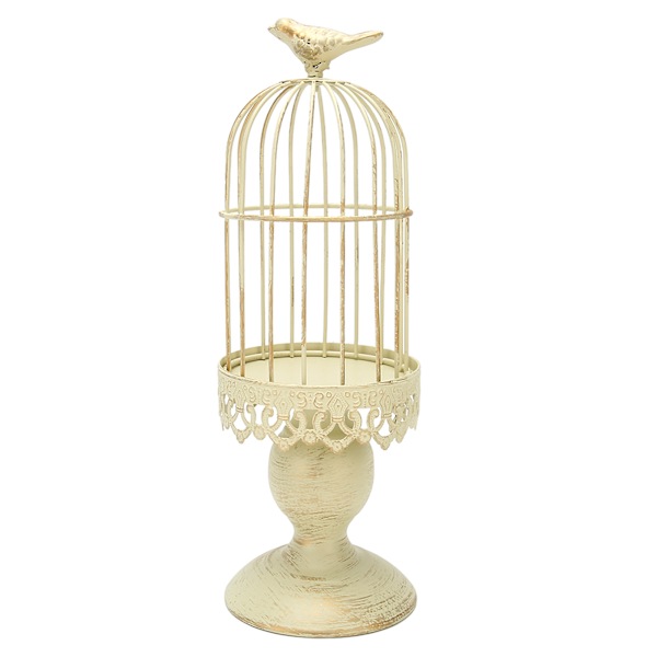 Birdcage lysestake dekorative fuglebur Metall lysestake Retro shabby lysestake for skrivebordsdekorasjon i hjemmet