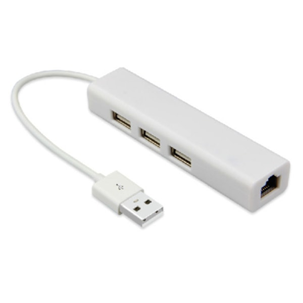 USB-RJ45-keskitin 480Mbps nopea PVC-kupari Yhteensopiva USB-Ethernet-sovitin puhelimeen Tietokone