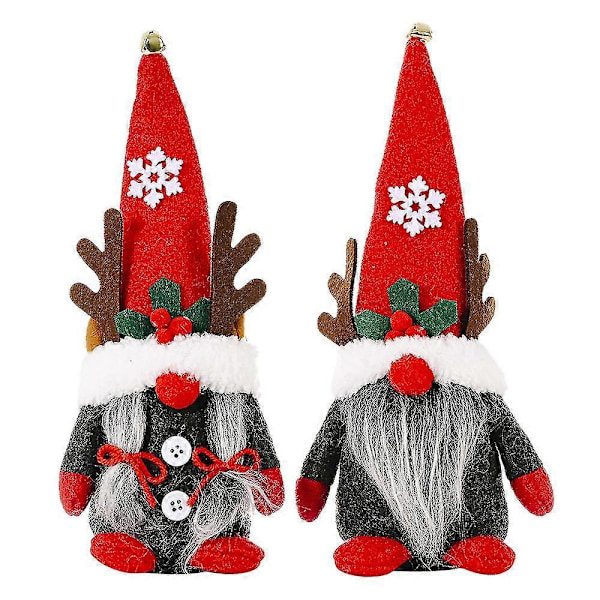 Julenisse Plysj Alvepynt - Håndlaget Skandinavisk Tomte for Julepynt