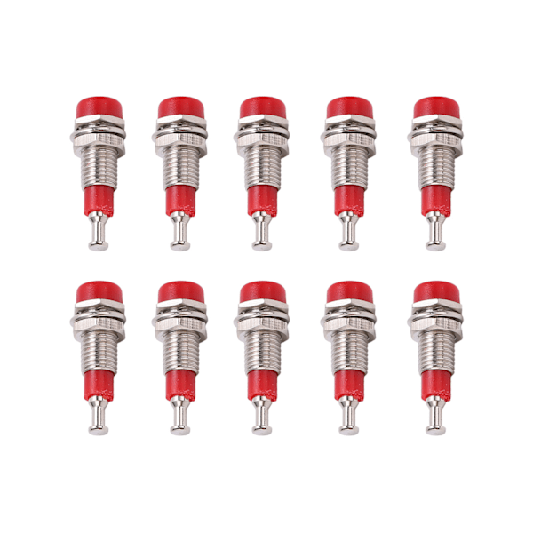 J.40006 10 st/ set 2 mm Nickelpläterad Banana Hona Jack Socket Panelfäste Bindning Stolperöd