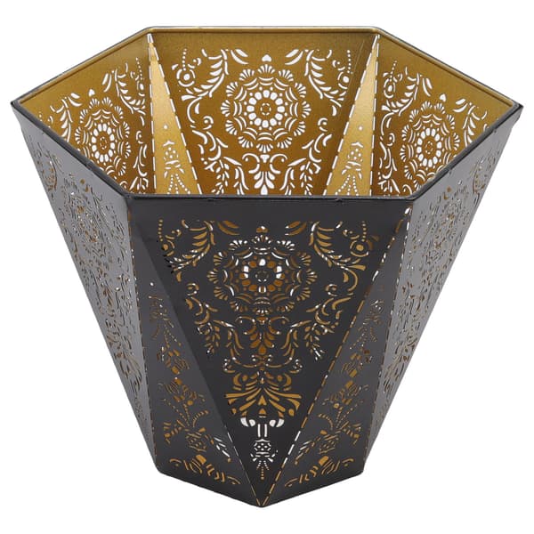 Lampskärmar Modern Skandinavisk Stil E27 E26 Smidesjärn Hexagonal Utskuren Lampskärm för Sovrum Sängdekoration