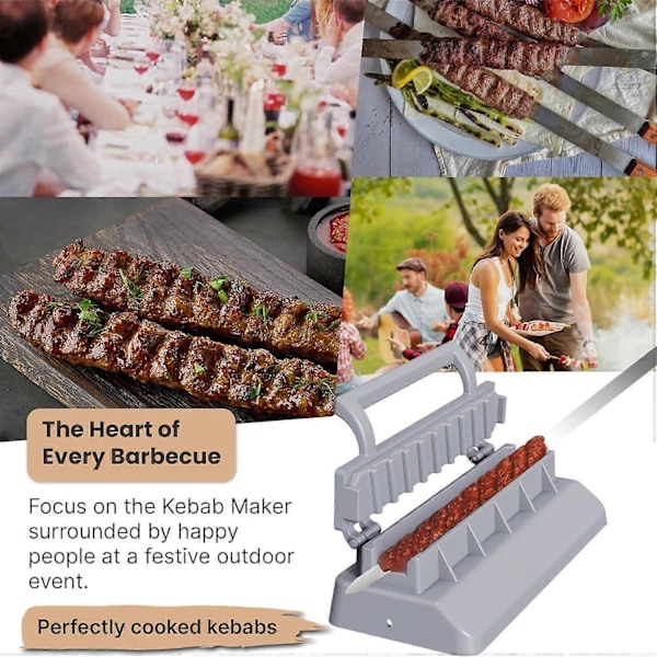 st kebabmakare, kebabpress i plast, manuell kabobmakare, praktisk kebabmakare, viktigt matlagningsverktyg
