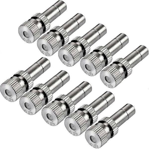 10 kpl (0,5 mm) Messinkisiä Matalapainesumuttimia Jäähdytysjärjestelmän Suuttimille Ilmankostutussuihku