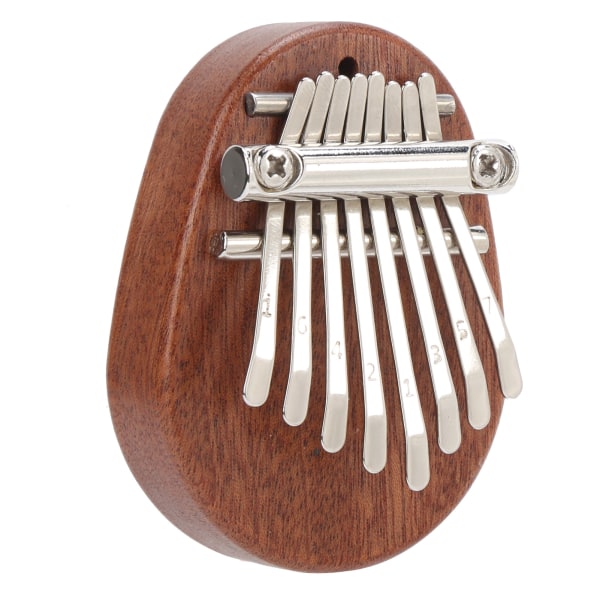 8-tons Kalimba tumpiano C-nyckel Mini Bärbar Mahogny Musikinstrument Leksak Present Oval
