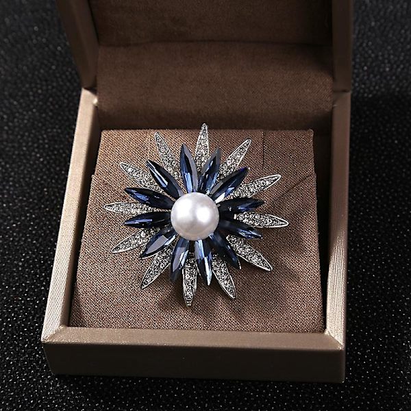 Pärlbukett Kristallblom Brosch - Elegant Damjuveleritillbehör