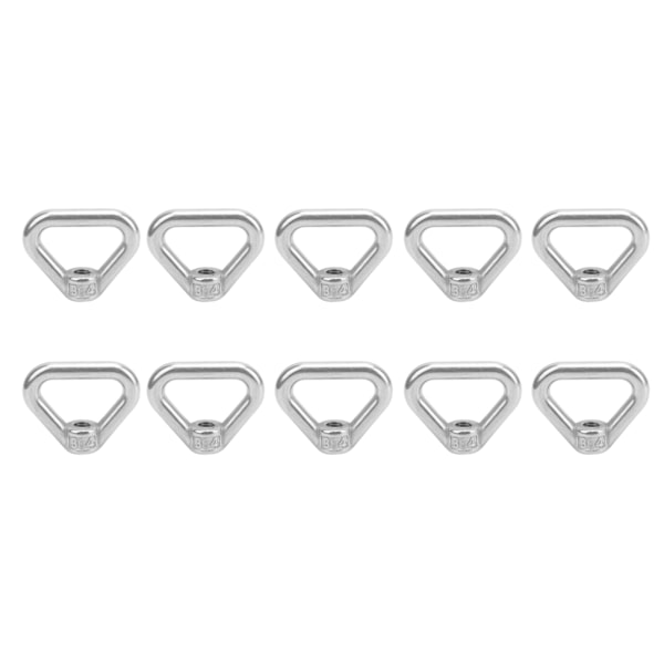 10 st Silver skruvmutter 304 rostfritt stål triangelring mutter öga mutterfäste M8