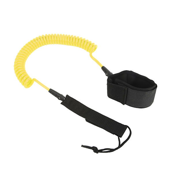 Surfing fotrep 7mm 10ft spiralfjäder hög elastisk justerbar lätt för paddelbräda surfbräda gul