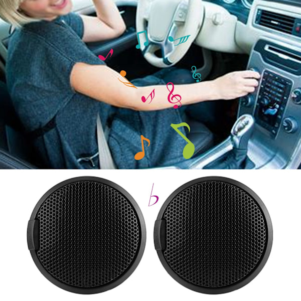 Musta 20W Mini-auton kaiutin ääni pyöreä liimattava kaiutin auton kaiutin liimalla