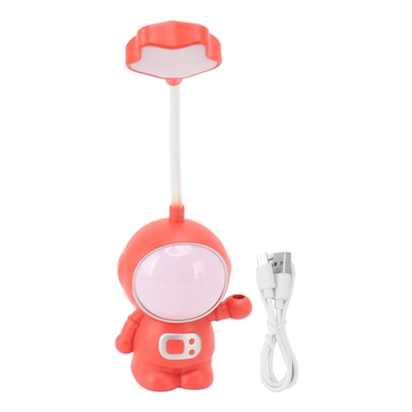 3W LED-sänglampa USB-laddning Ögonskydd Unik form Bärbar Mjuk Varm Studie Läslampa för sovrum Röd