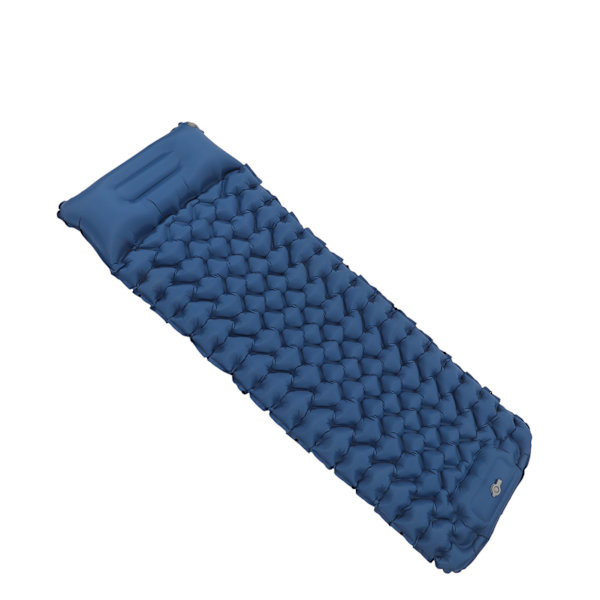 Oppustelig sovepude ergonomisk design fod oppustelig sovepude med opbevaringspose til kontor udendørs camping navy blå