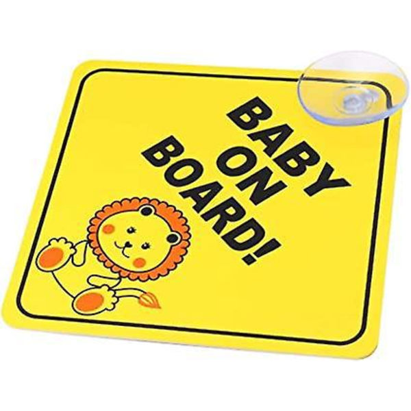 2-Pack Baby On Board Car Advarselsskilte med sugekopper