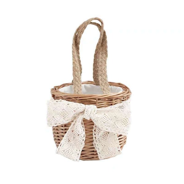 Rattan Small Bamboo Basket Håndvævet Netflix Børne Bamboo Woven Straw Bag