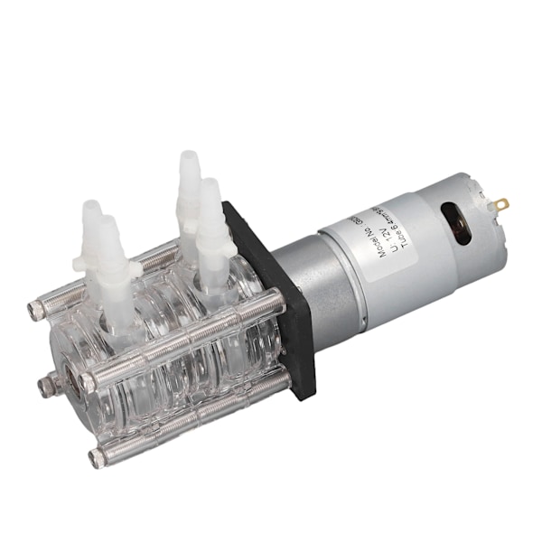 Peristaltisk pump 500 ml/min högt flöde 2 huvuden självsugande vakuumpump för akvarium DC 12V 1000mA