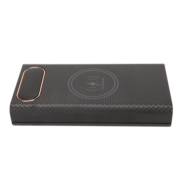 6x21700 Lader Batteriboks Sveisefri Power Bank Box Kit DIY batteriladerveske med 22,5W hurtiglading 15W trådløs lading Svart