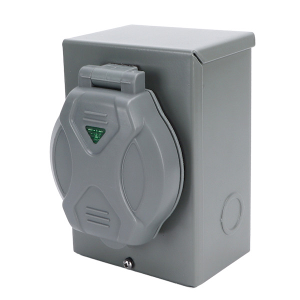 50A Generator Power Inlet Box 12500W 125/250V Vejrbestandig NEMA 3R Generator Stik til Udendørs Brug