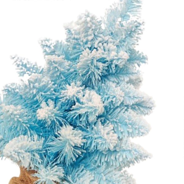 Bordplade Ornament Kunstværk Juletræsstatue til Indendørs Bogreol Skrivebord 45 cm Blå