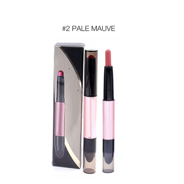 Dobbelthodet Matt Lipgloss Leppestift Langvarig Vanntett Leppestift 2#