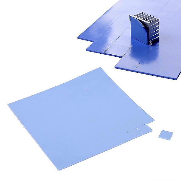 100st 100x100x1mm Värmeplatta, CPU GPU Mjuka Värmeledande Silikonplattor