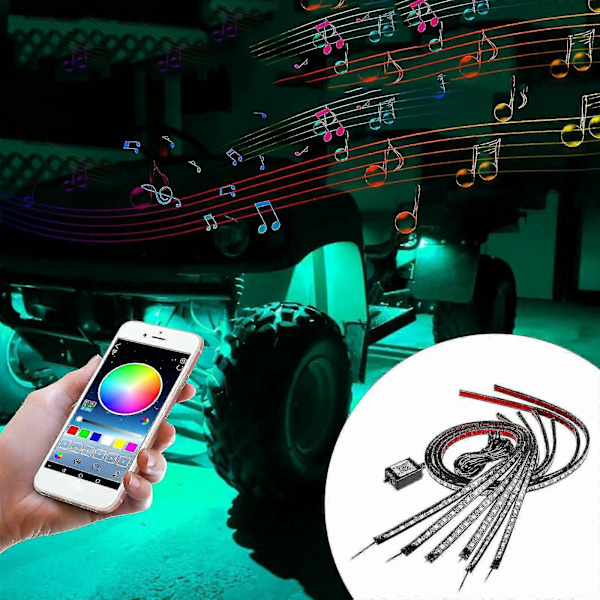 Bil LED Underglow Neonljus Zekai